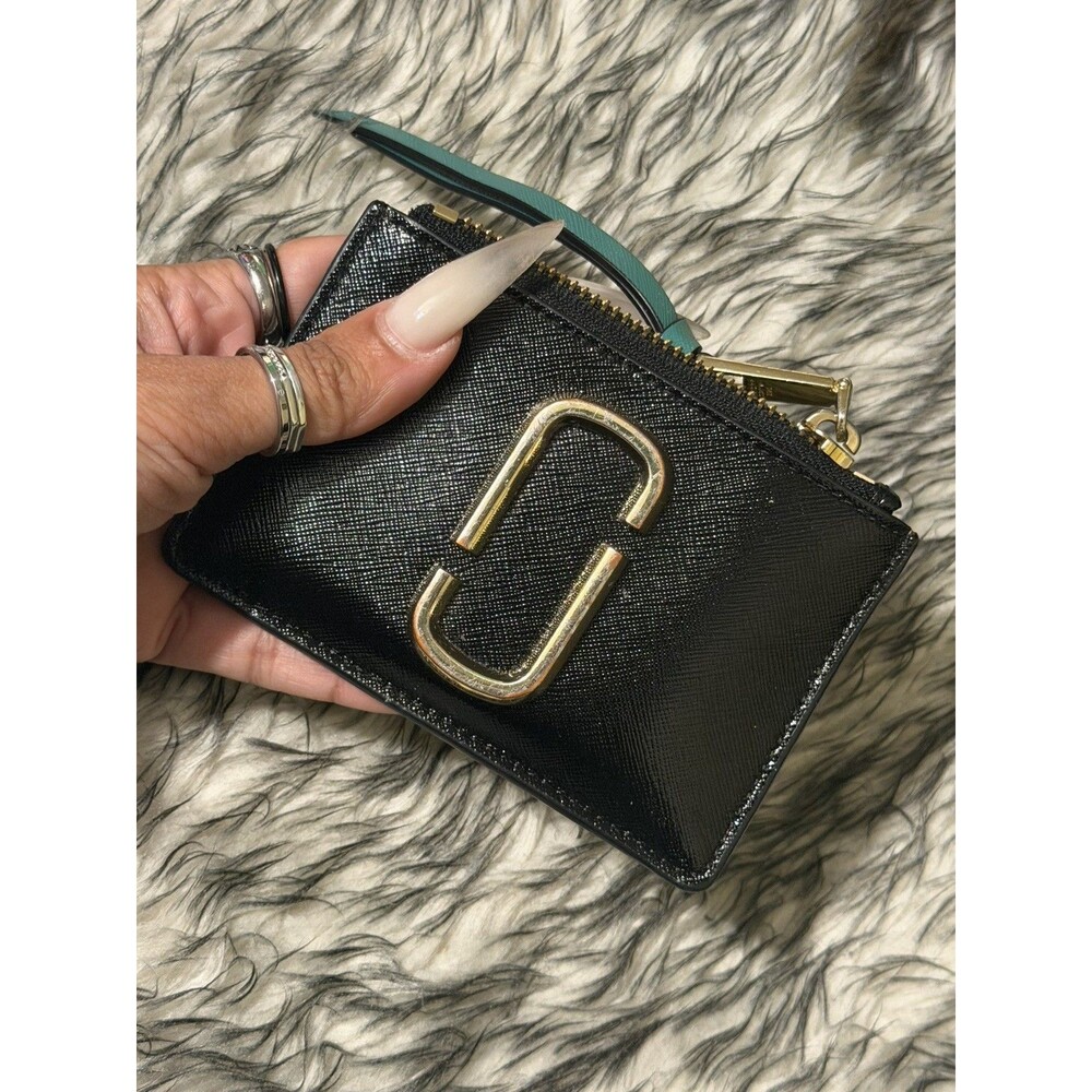 Marc Jacobs The Snapshot Top Zip Multi Wallet Women's Black Leather  Used